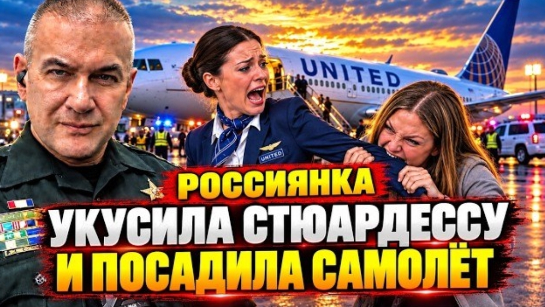 Гражданка России летела в США, но устроила дебош в самолете и приземлилась в федеральной тюрьме!