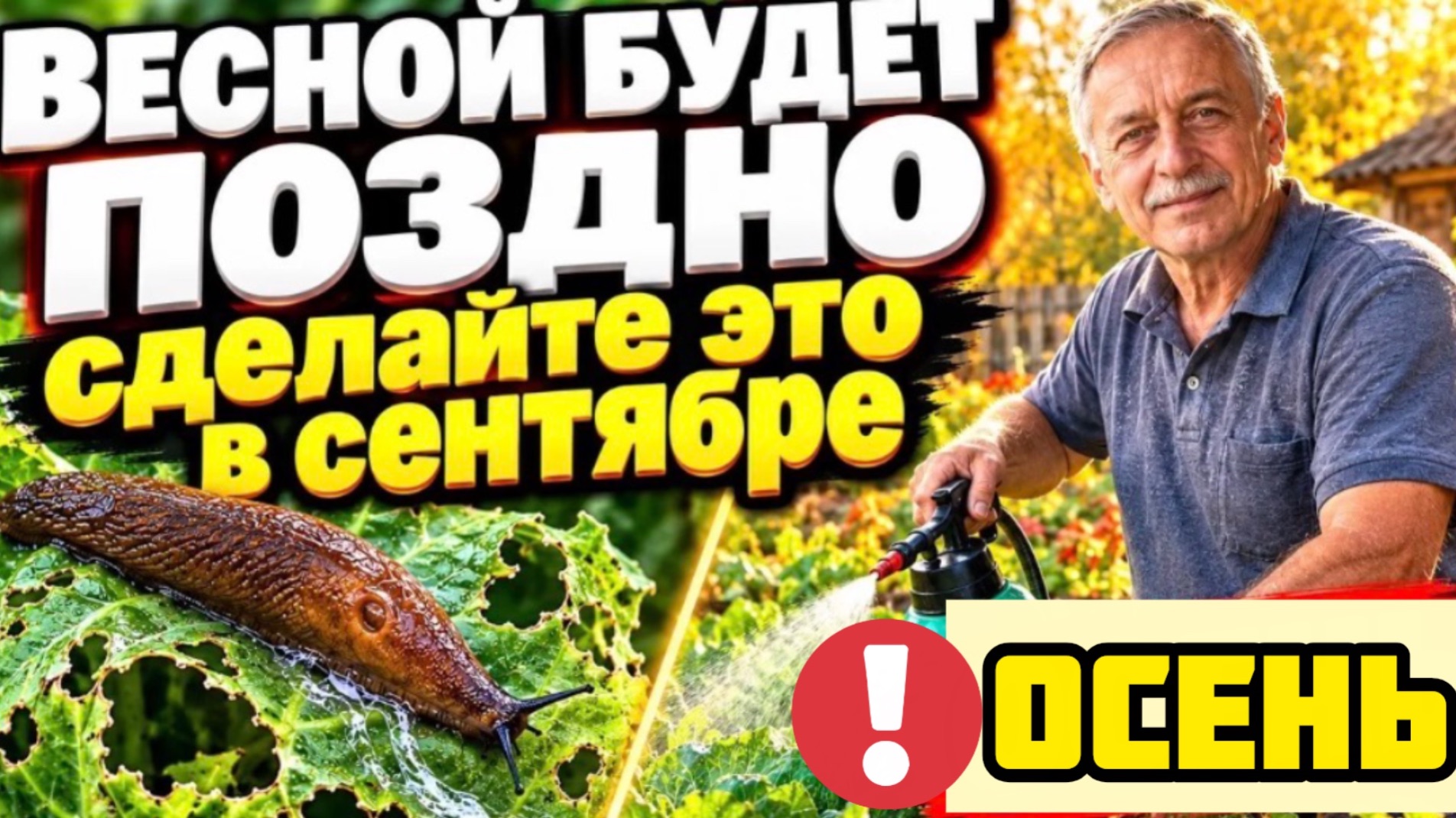 Вот как избавиться от СЛИЗНЕЙ в огороде: ОСЕННИЙ метод!