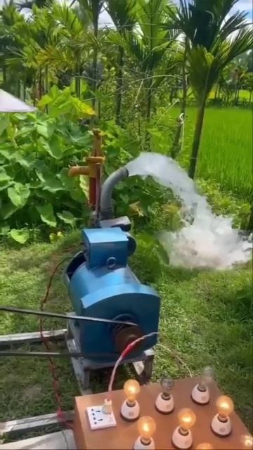 Самодельная примитивная паровая машина для перекачки воды