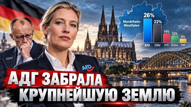 AfD впервые обошла CDU в Северном Рейне-Вестфалии — самой населенной земле страны