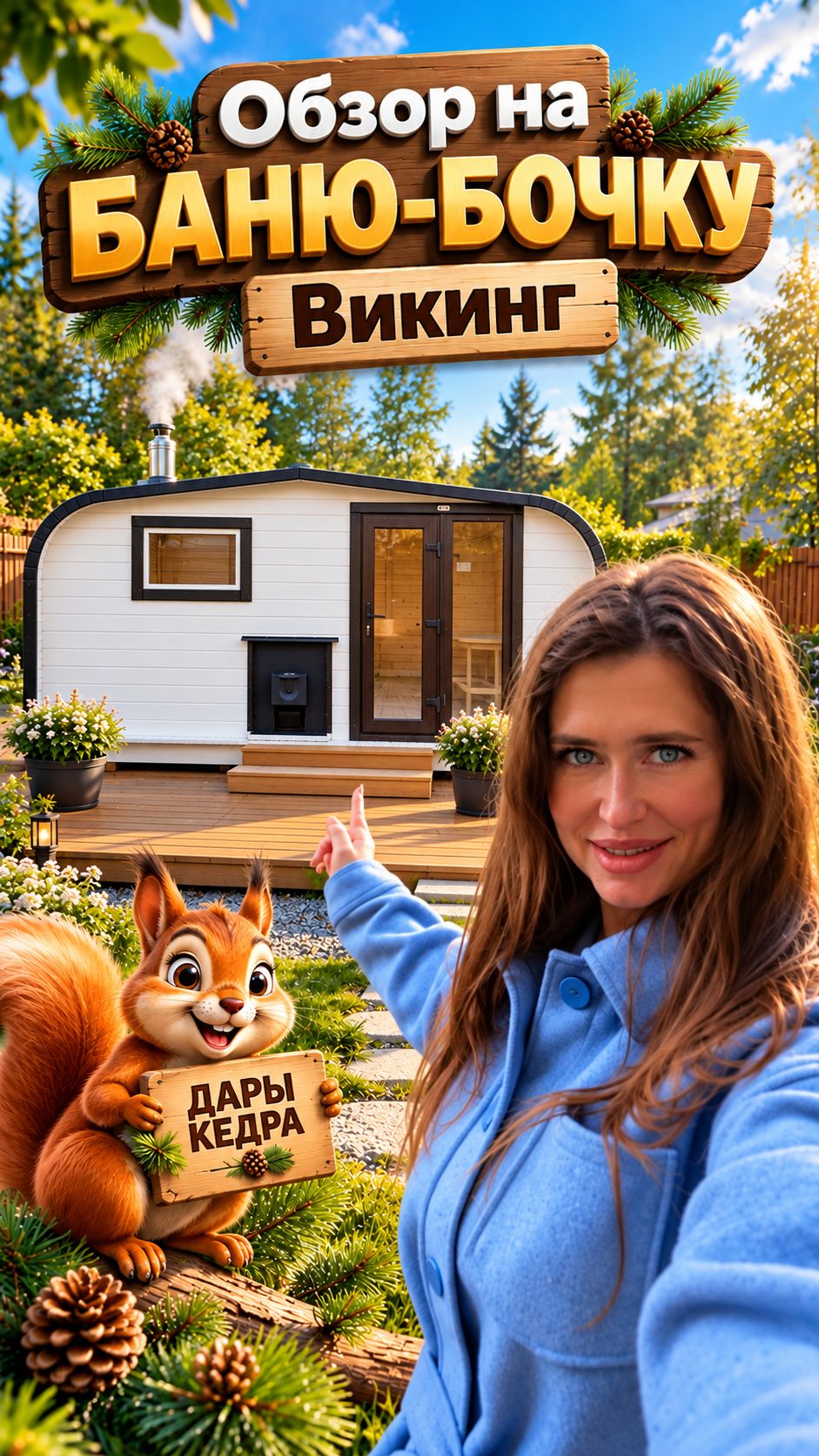 Представляем вам баню-бочку «Викинг» - воплощение скандинавской элегантности и природной силы🔥