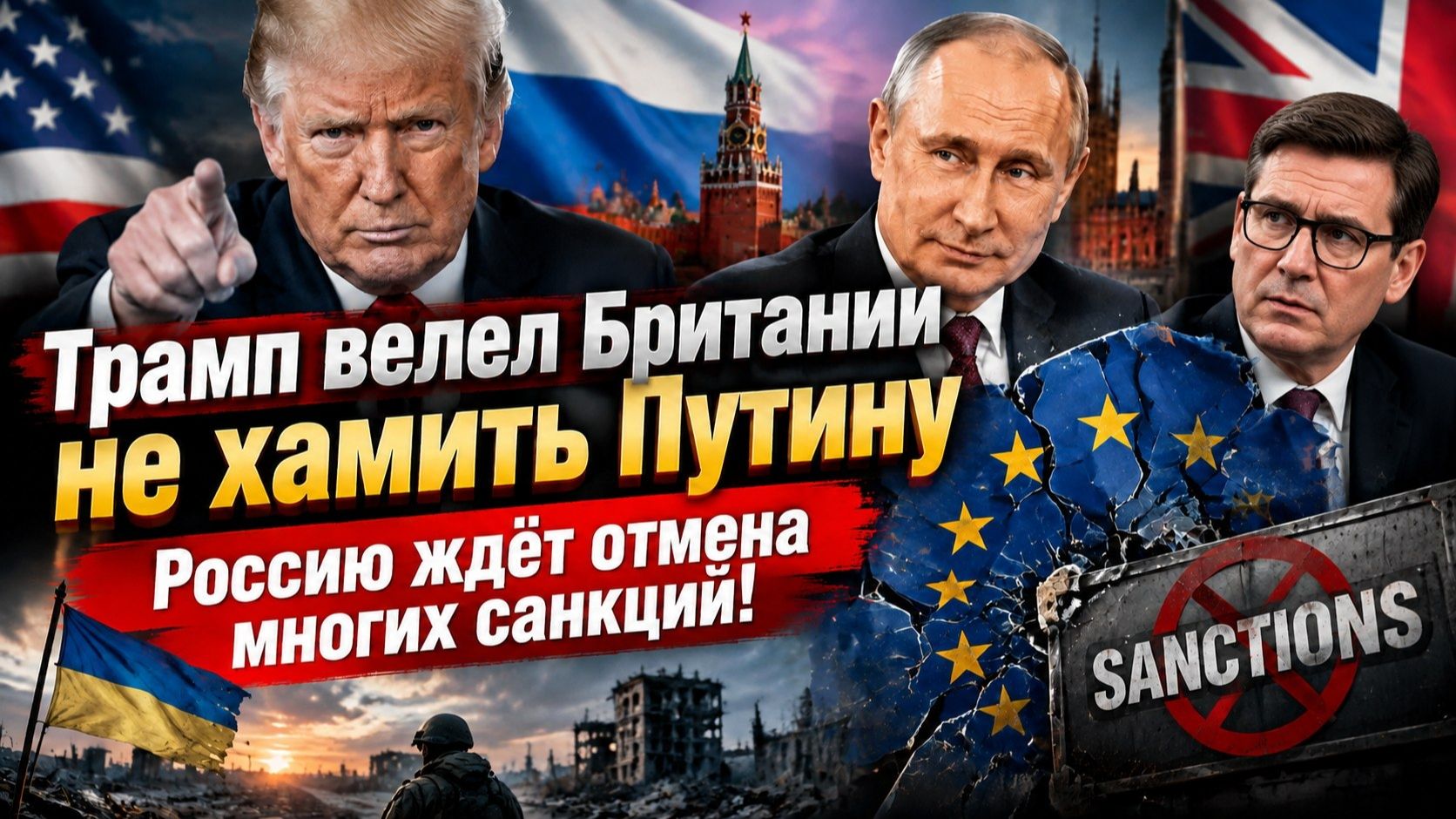 Лондон перешёл черту – США приказали им быть скромнее! Украина в ужасе – санкции против РФ снимут!