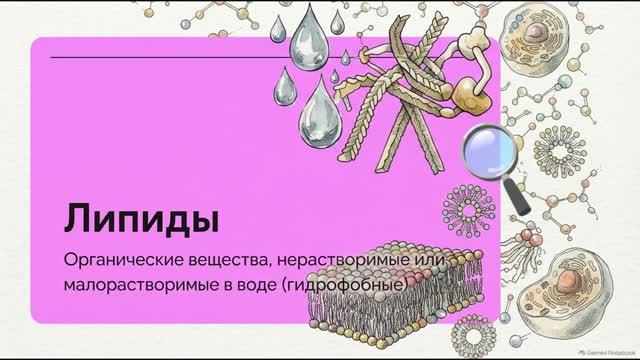 Биология 9 класс 4 Состав структура и биологические функции липидов