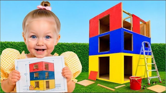 НОВЫЙ ДОМ для Евы! Как превратить пустой этаж в красивую комнату | Детские истории и приключения