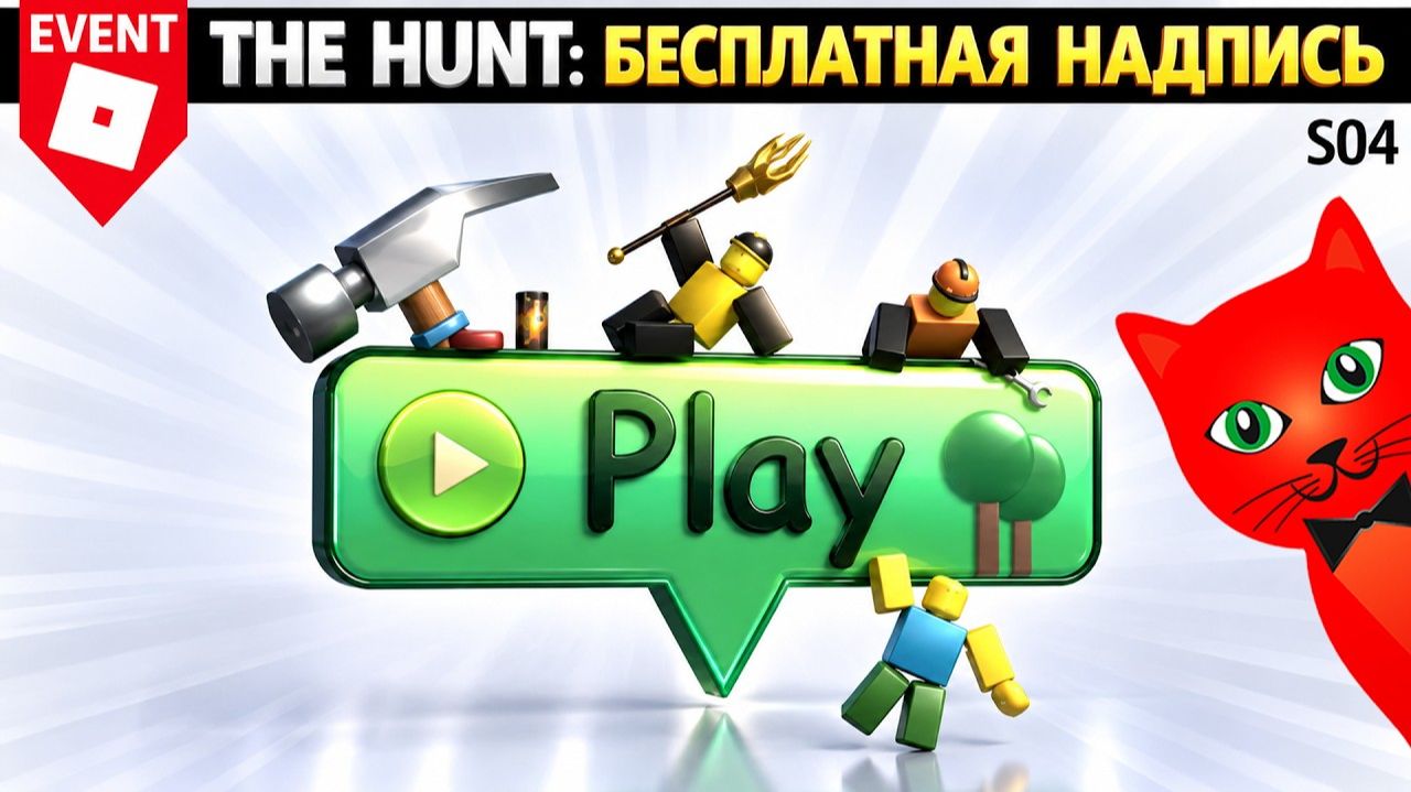 БЕСПЛАТНАЯ НАДПИСЬ [S04] Охота: РОБЛОКС 20 | The Hunt Roblox 20 | Бесплатные вещи роблокс 2026