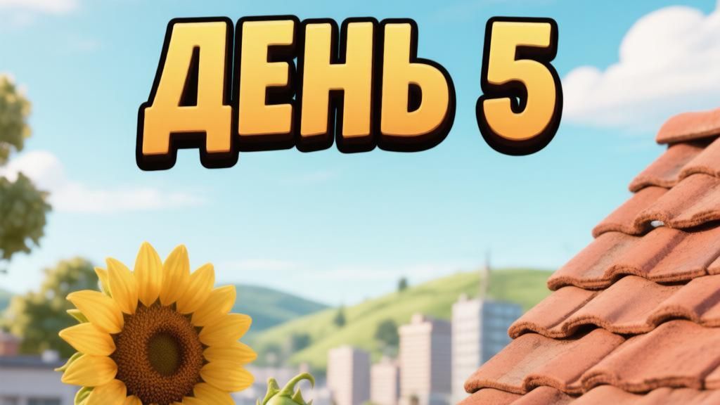 Растения ☘️ против Зомби 🧟. Крыша. День 5.