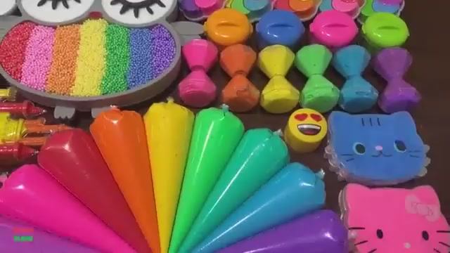 Очумелые Ручки! Залипательный процесс глина, кондитерский мешок, пенный слайм и блёстки.