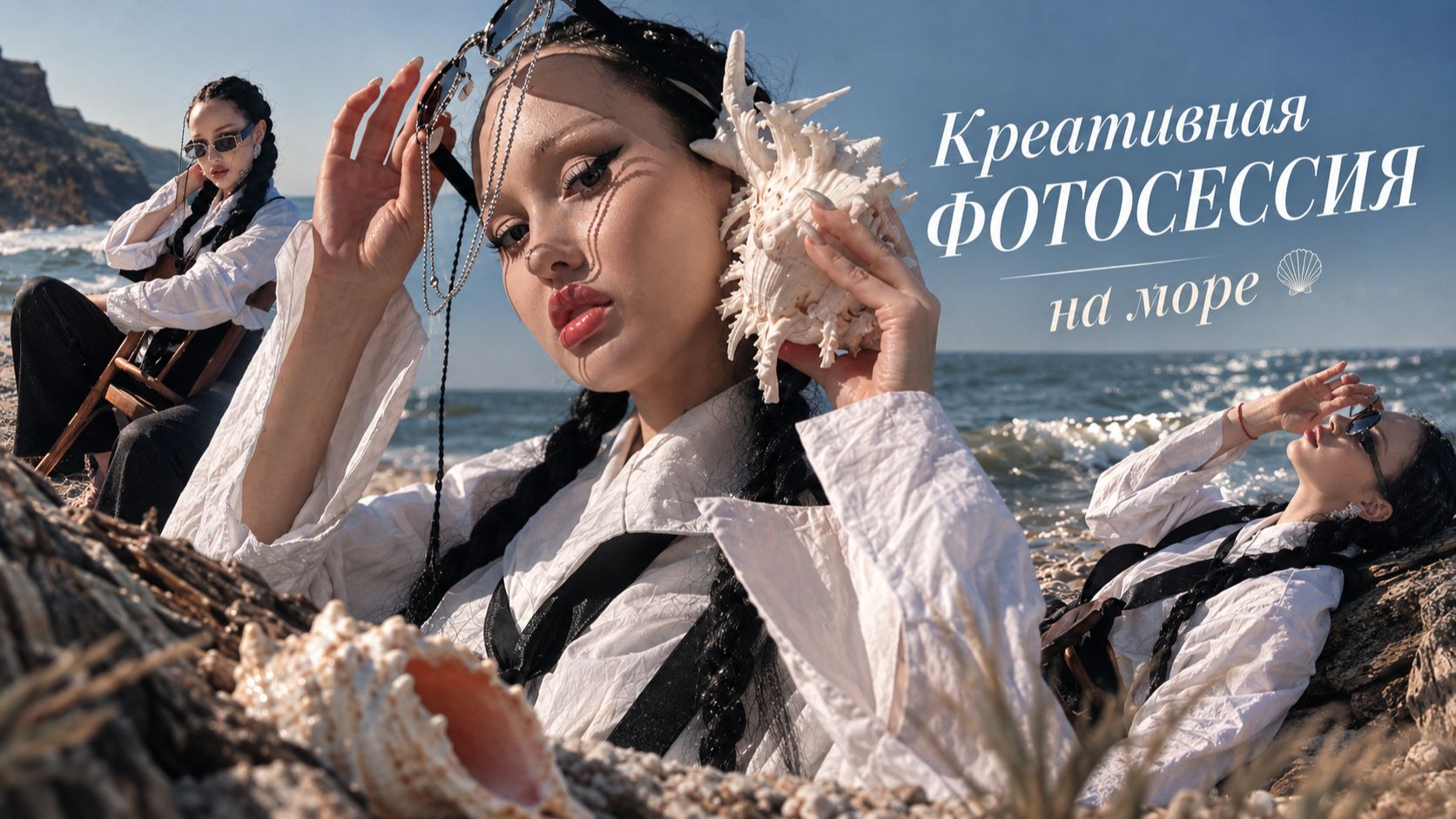 Креативная фотосессия на море