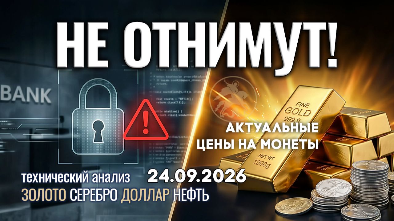 Актив, который не отнимут и не заморозят. Анализ рынка золота, серебра, нефти, доллара 24.09.2026 г