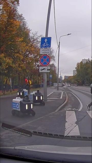 Обычный день в городе будущего. #роботы #онисерединас #доставка #яндекс