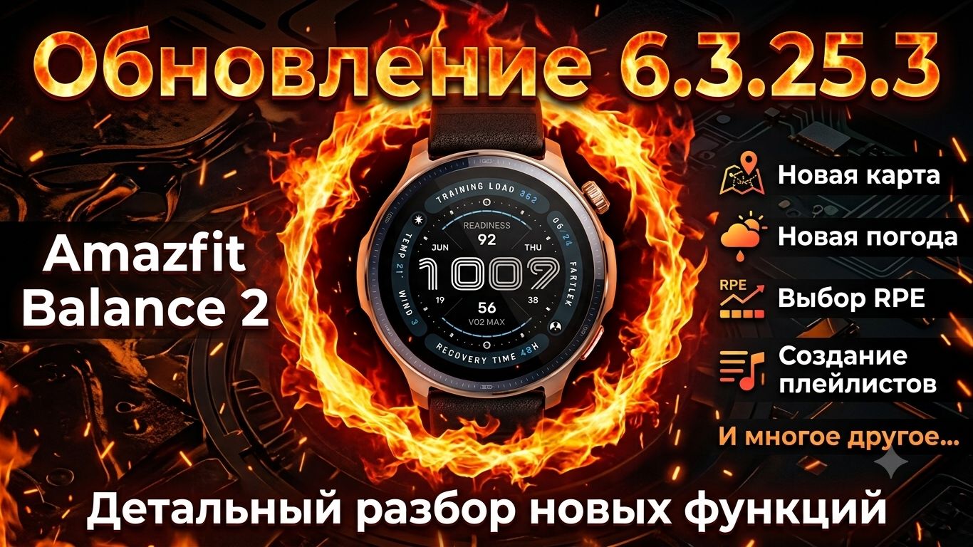 Обзор обновления 6.3.25.3 (Amazfit Balance 2)