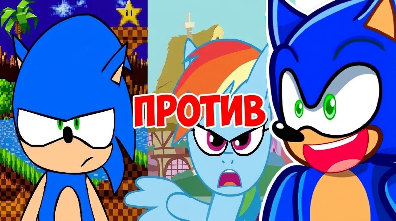 Реакция на SONIC Vs RAINBOW DASH
