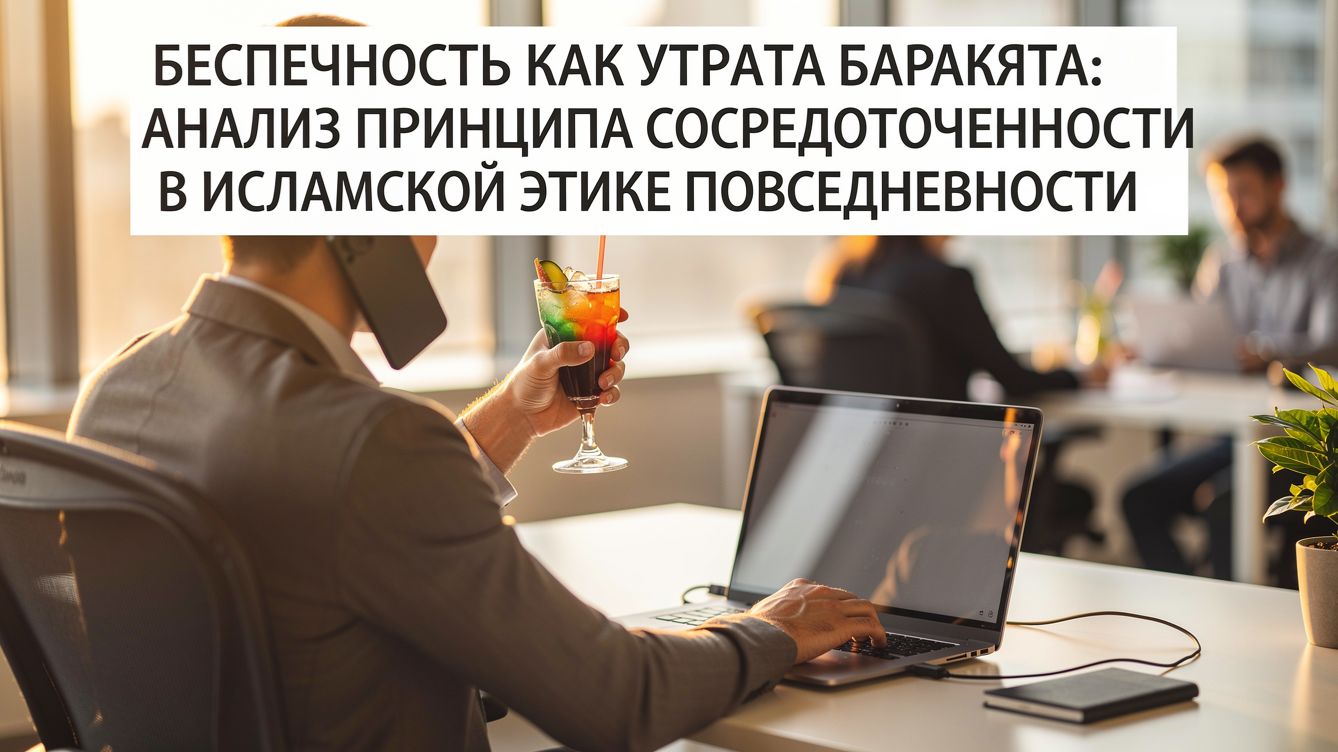БЕСПЕЧНОСТЬ КАК УТРАТА БАРАКЯТА: АНАЛИЗ ПРИНЦИПА СОСРЕДОТОЧЕННОСТИ В ИСЛАМСКОЙ ЭТИКЕ ПОВСЕДНЕВНОСТИ