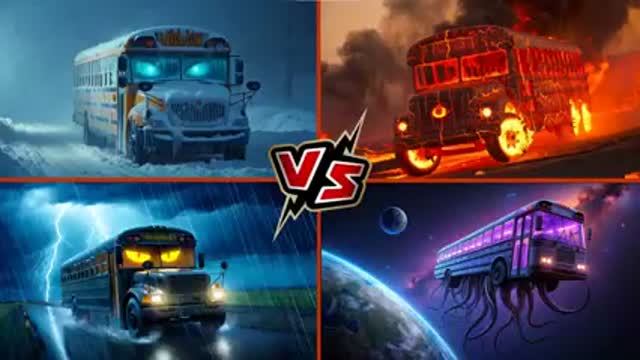 СМЕШНОЙ МУЛЬТИК! МОНСТР СЪЕЛ ШКОЛЬНЫЙ АВТОБУС - ВЕСЕЛАЯ ИГРА! 🚌😱