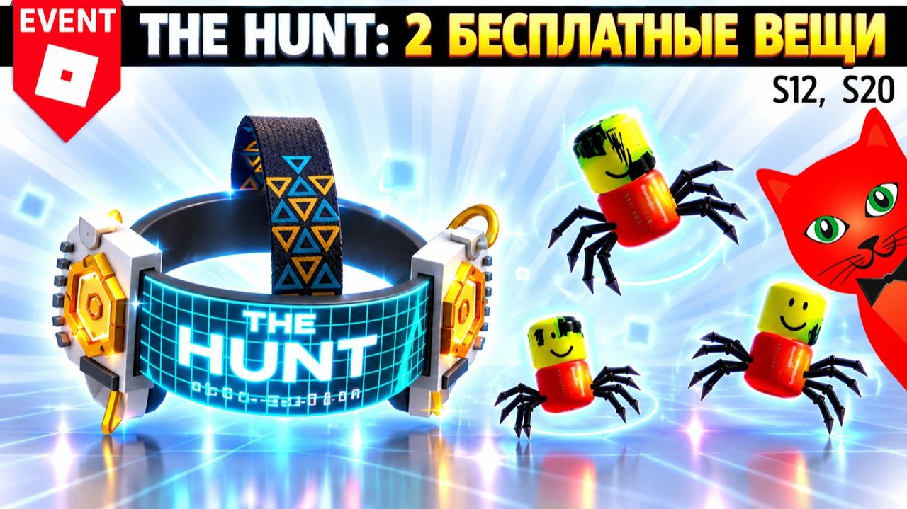 БЕСПЛАТНЫЕ ПАУКИ и ВИЗОР [S12, S20] Охота: РОБЛОКС 20 | The Hunt Roblox 20 | Бесплатные вещи 2026