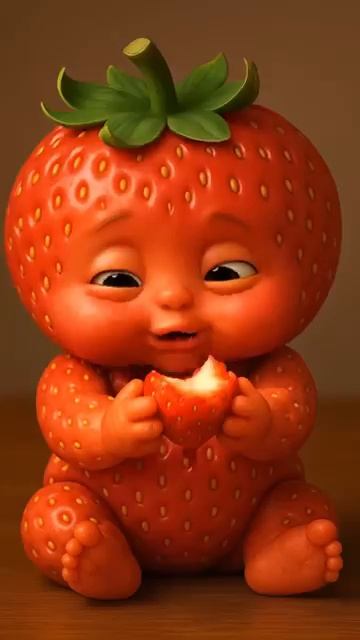 Клубничка ест клубнику🍓❤️