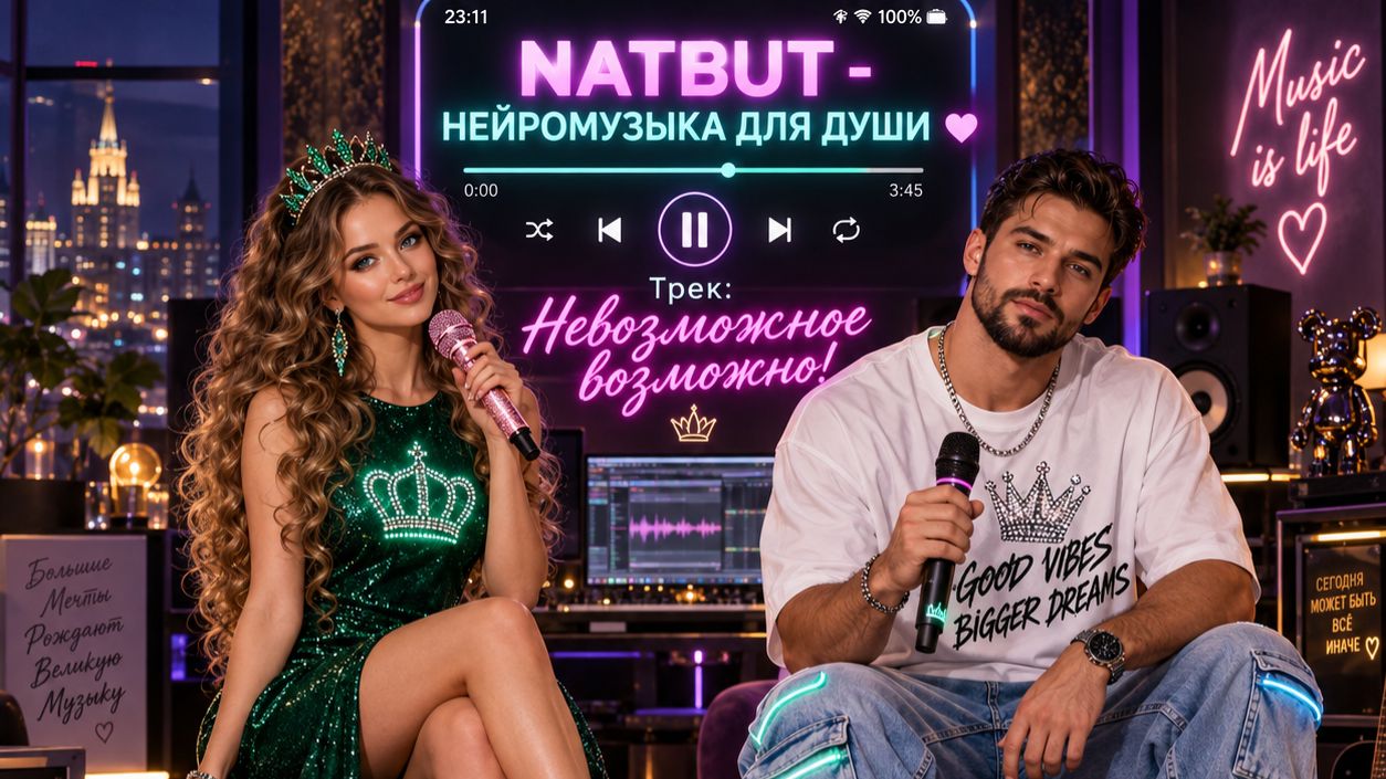 🔥ПРЕМЬЕРА! ТРЕК: «НЕВОЗМОЖНОЕ ВОЗМОЖНО!»🎧NATBUT - НЕЙРОМУЗЫКА ДЛЯ ДУШИ / СЛУШАЙ ОНЛАЙН
