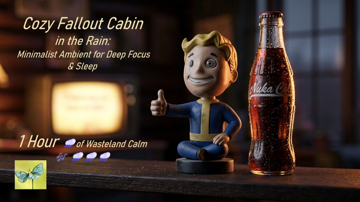 ☢️ Fallout Wasteland Cabin Ambience | Rain