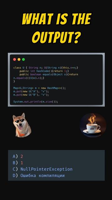 Что выведет этот код с HashMap? Проверь своё чутьё 👇 #javaprogramming #джава #javaee #java