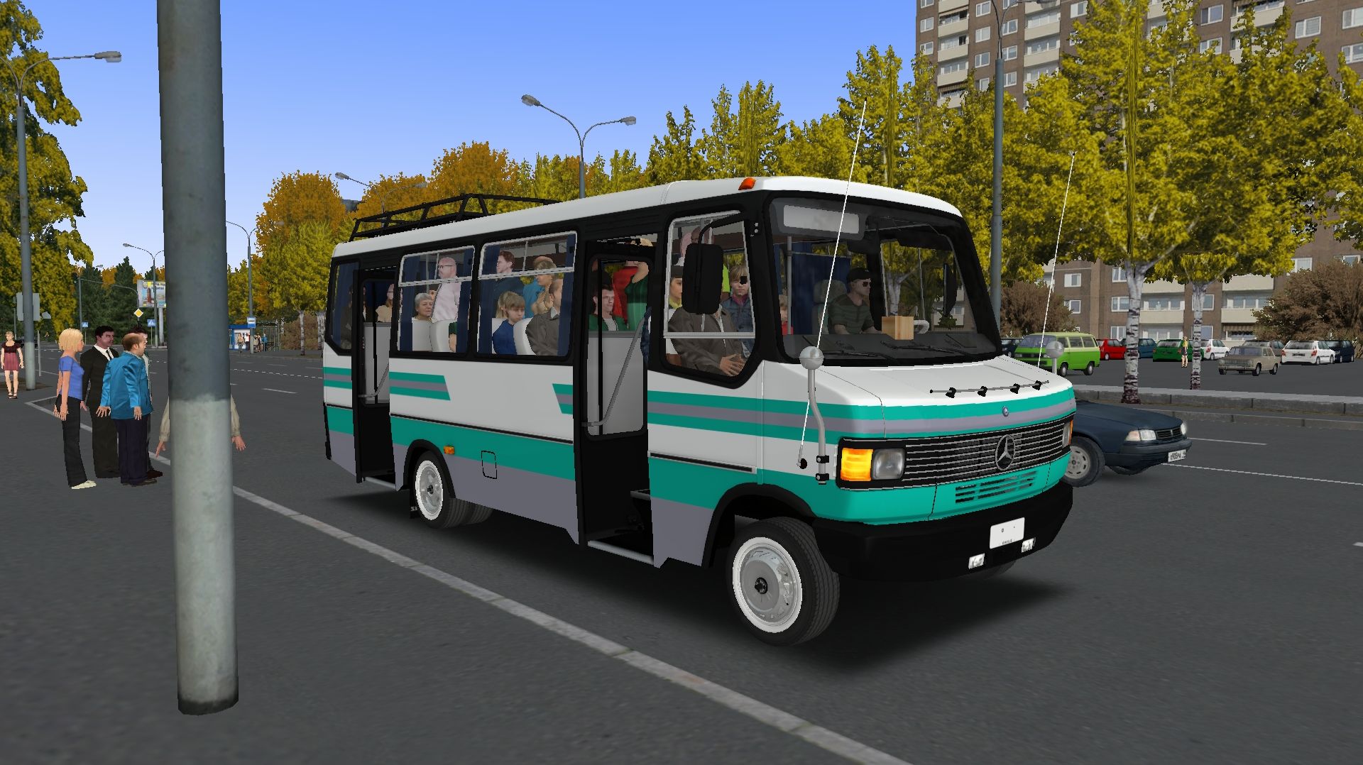 Поездка на Mercedes-Benz LO812 по маршруту №129 по карте Чистогорская область