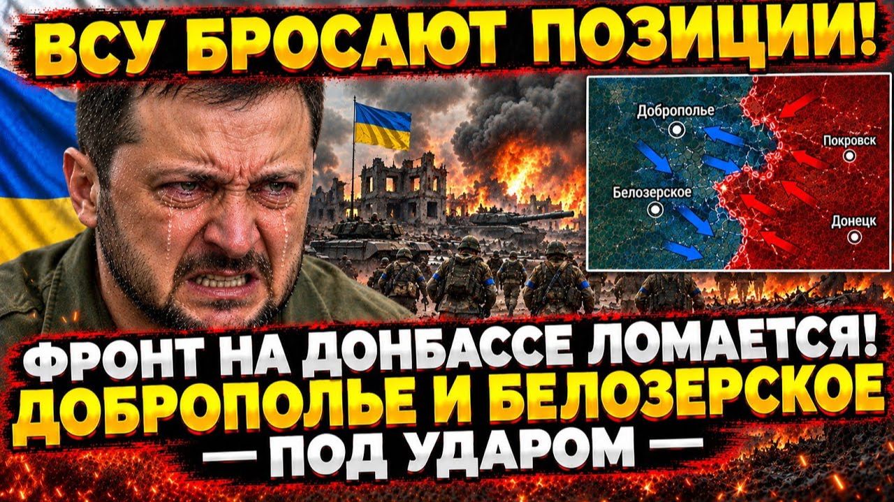 ВСУ БРОСАЮТ ПОЗИЦИИ! ФРОНТ НА ДОНБАССЕ ЛОМАЕТСЯ! Доброполье и Белозерское Под УДАРОМ