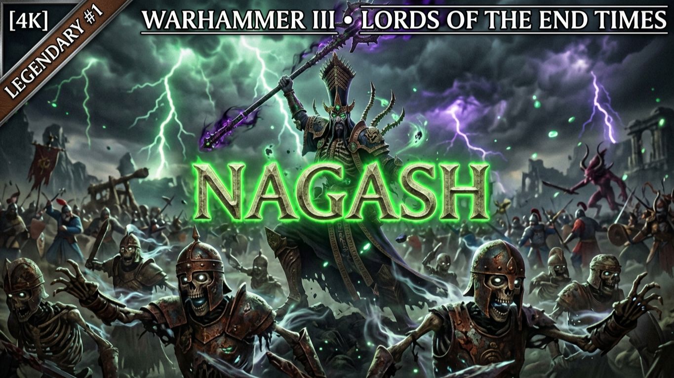 Total War: WARHAMMER III [4K]💀Lords Of The End Times 💀Legion Of The Undead 💀Nagash💀Legendary #1