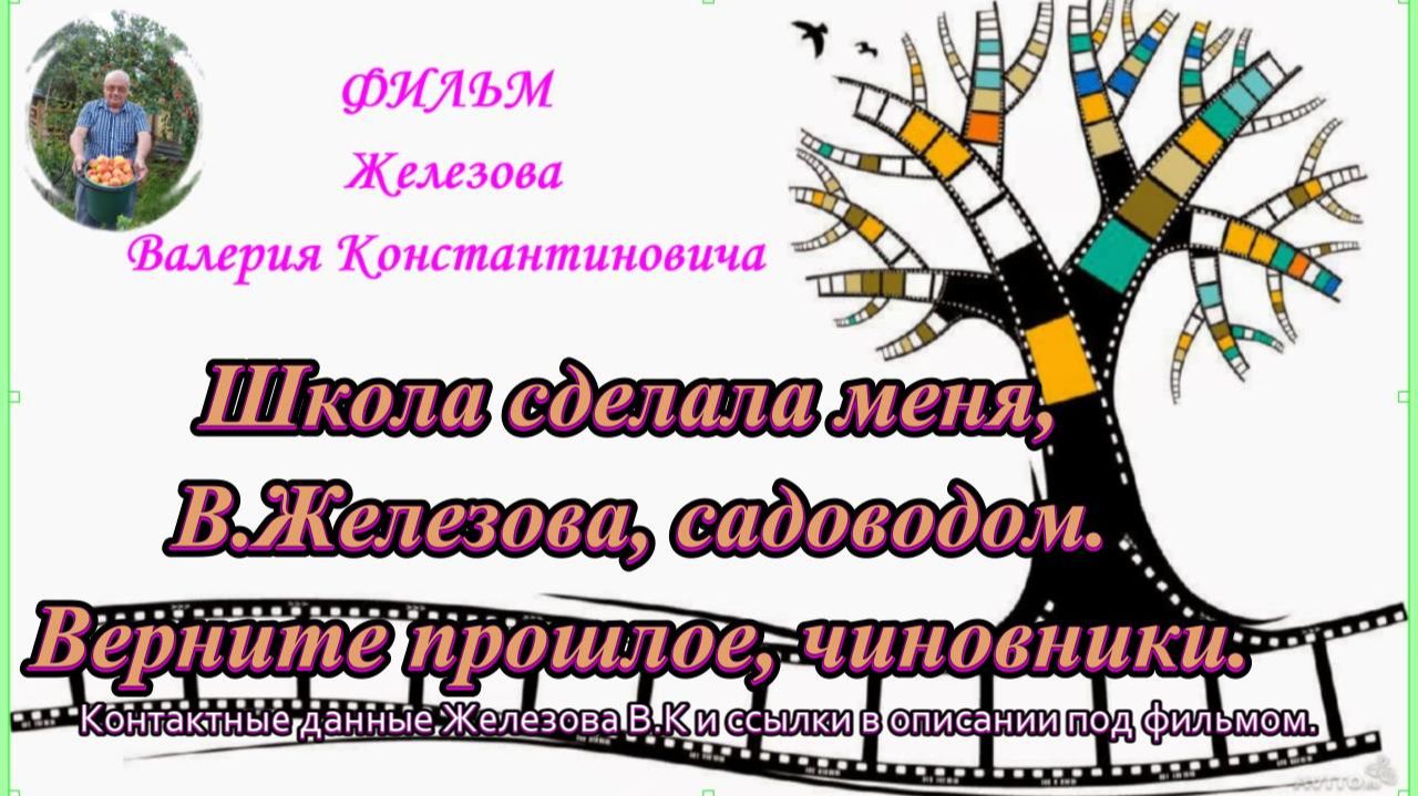 Школа сделала меня, В.Железова, садоводом. Верните прошлое, чиновники.