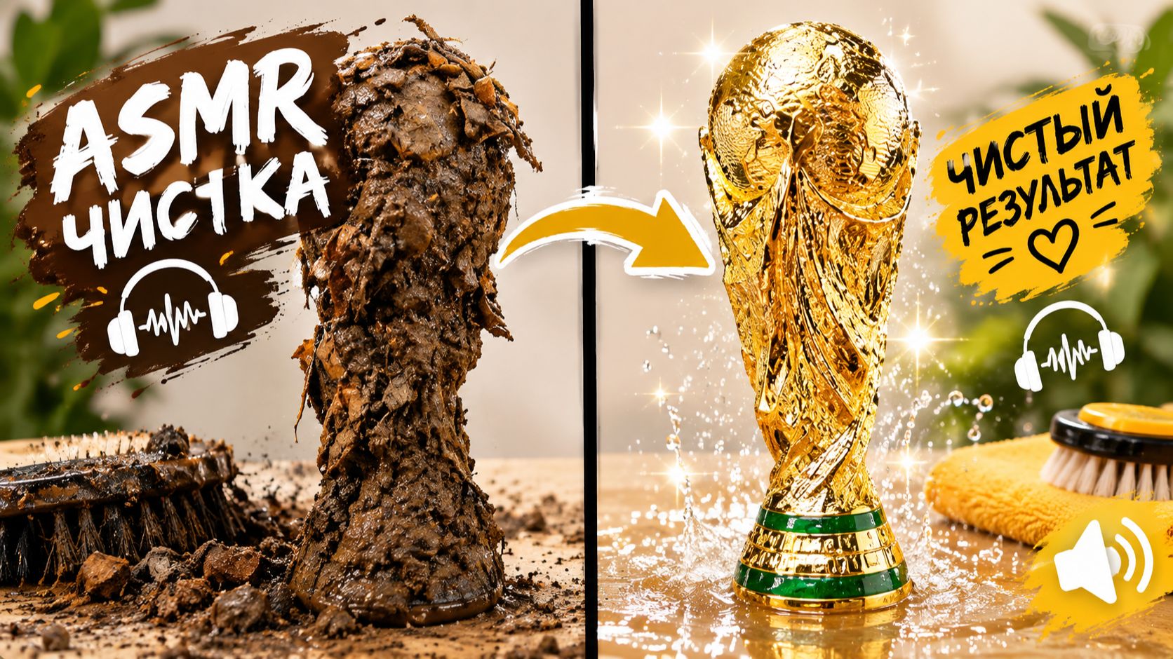САМЫЙ ГРЯЗНЫЙ ТРОФЕЙ КУБКА МИРА ОТМЫВАЕМ!
