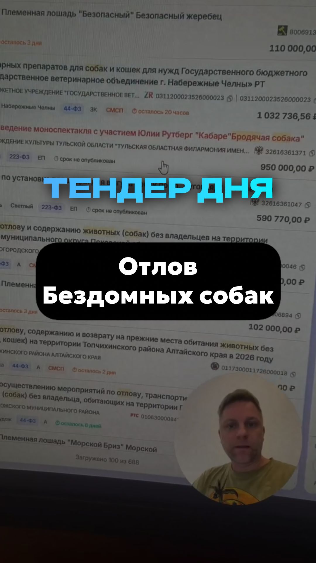 Делюсь здесь интересными заказами на госзакупках.