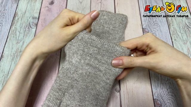 Рукавицы Lanson Kids зимние трикотажные теплые с нашивкой котика бежевые - видео
