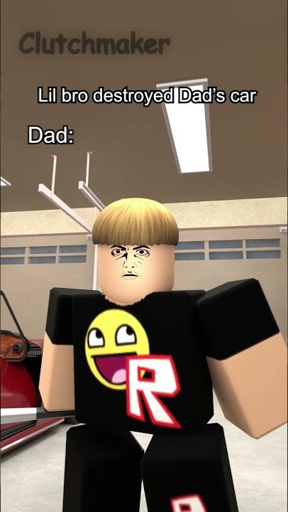 Lil Bro Destroyed Dad’s Car 💀 #shorts #robloxanimation #roblox #fypp #memes