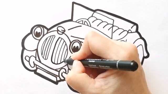Как нарисовать КАДИЛЛАК / раскраска для детей / НарисуйКа