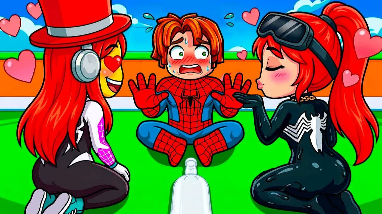 Bacon Spider-Man Play SPIN THE BOTTLE In A Dating Server