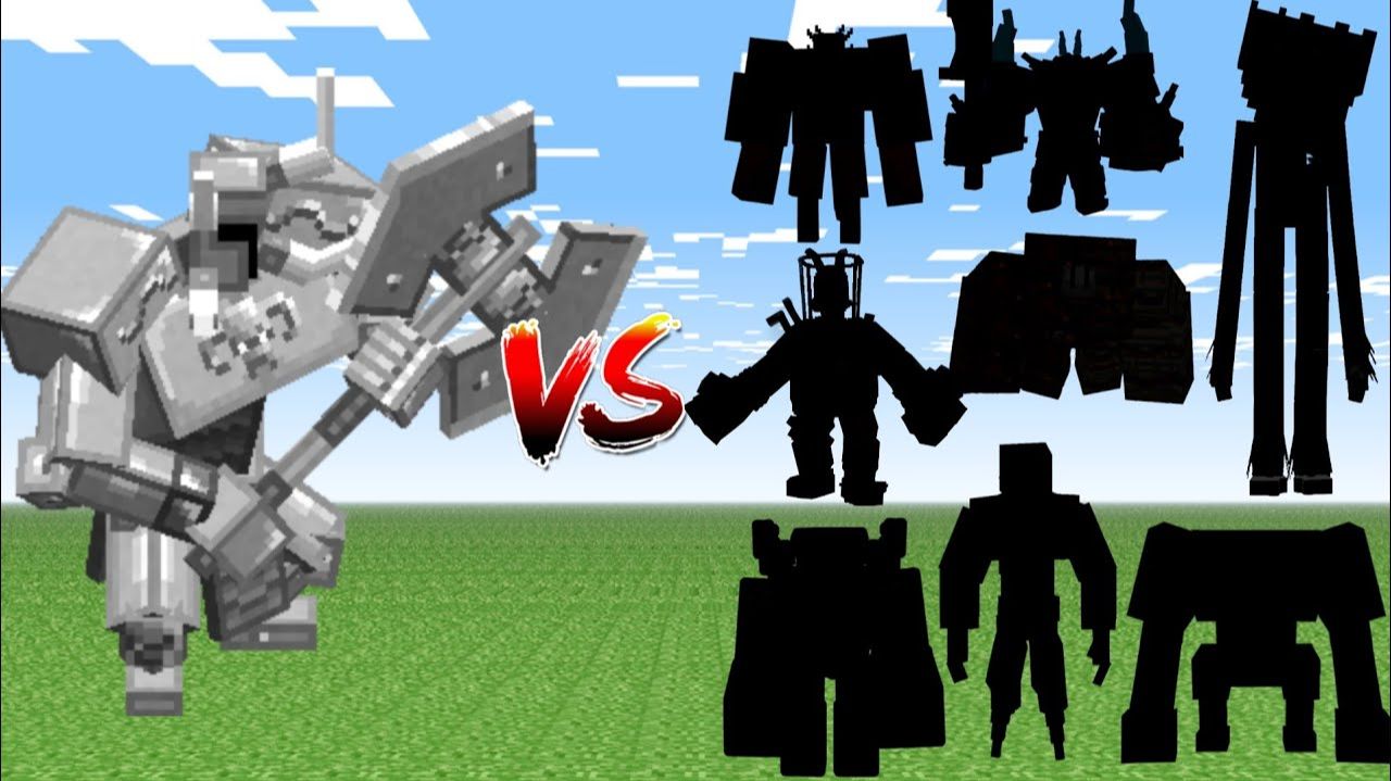 FERROUS WROUGHTNAUT против случайных мобов  MINECRAFT
