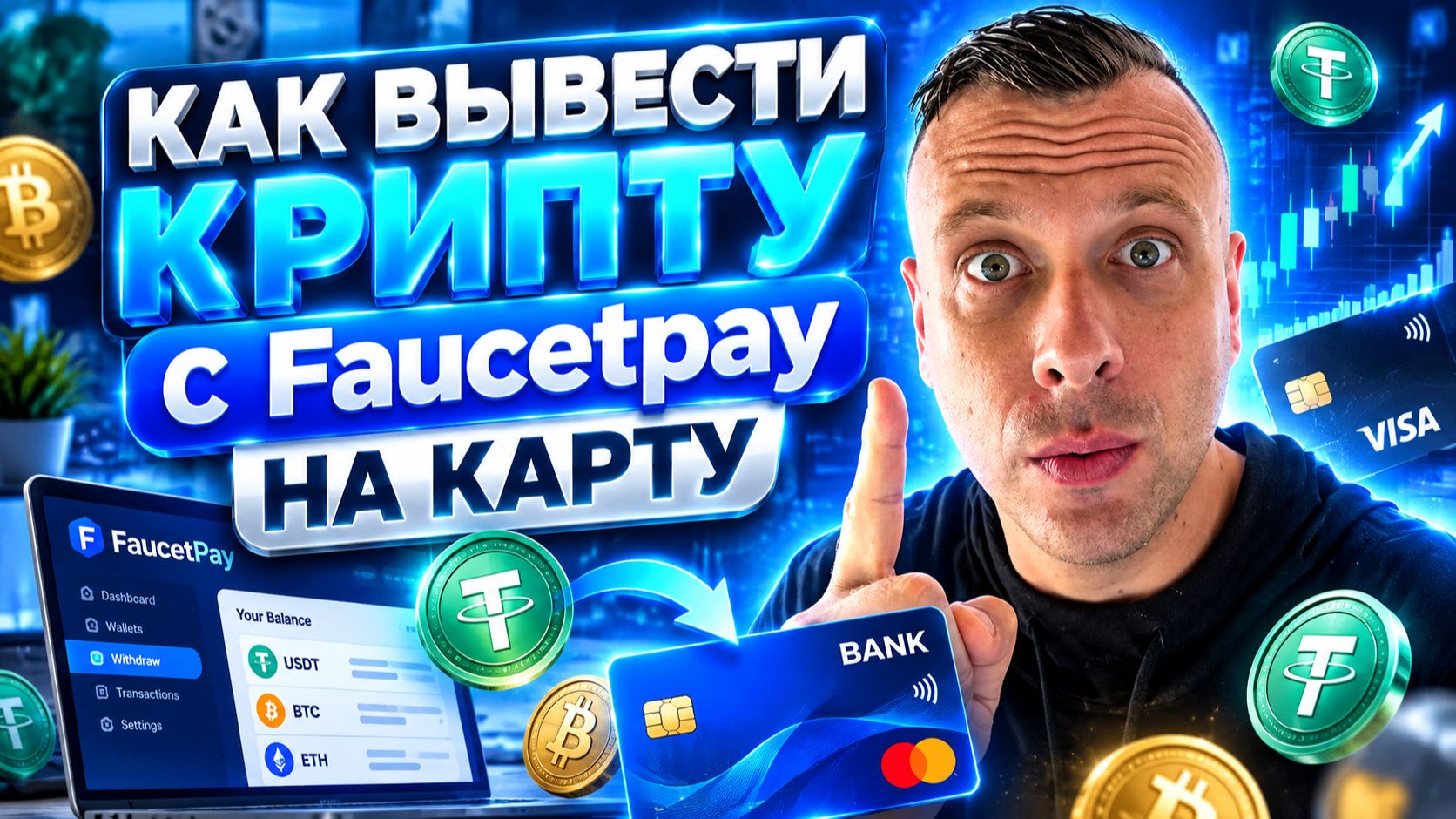 Как вывести криптовалюту с FaucetPay в рубли на карту без риска блокировки