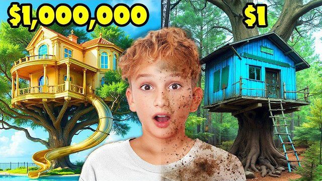Домик на дереве за 1 доллар против домика за 1 000 000 долларов!