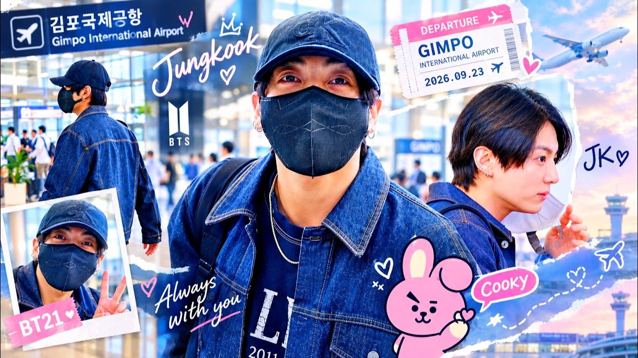 Чонгук (BTS), вылет из международного аэропорта ✈ Кимпо 2026.09.23