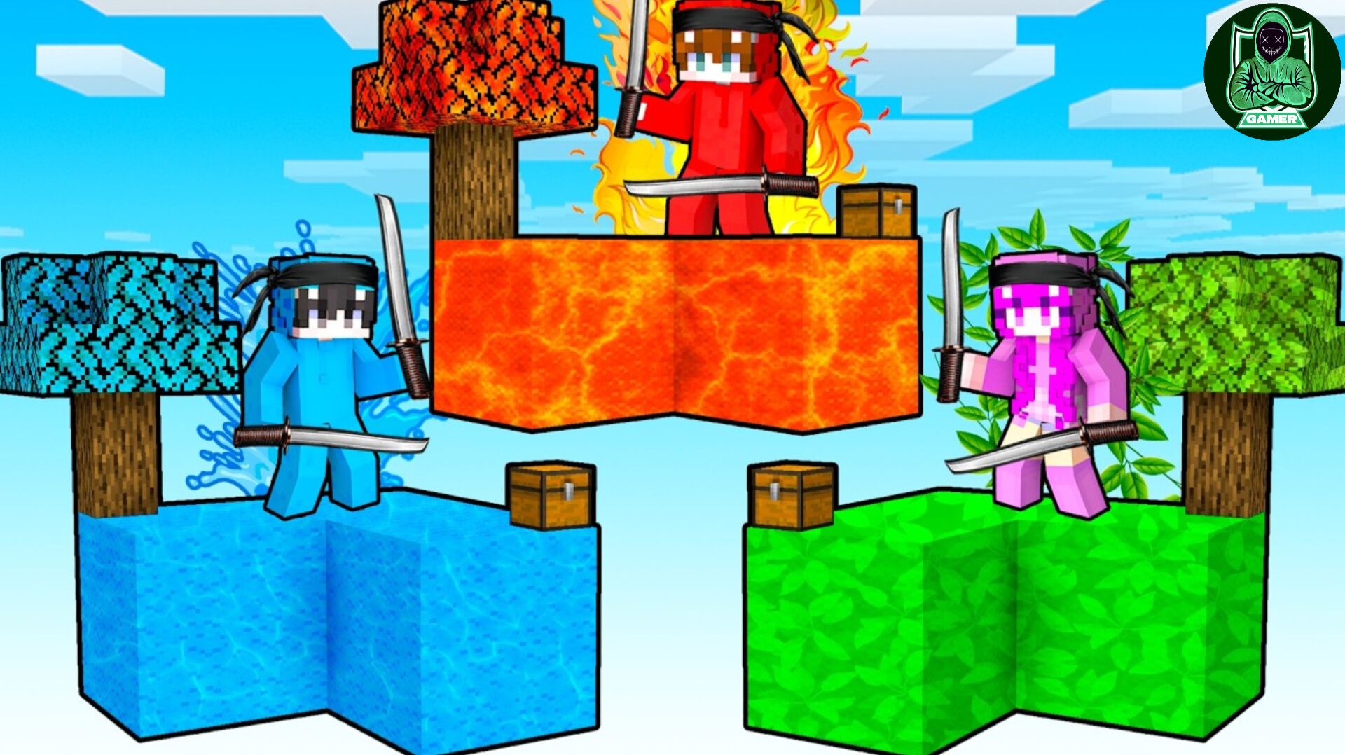 Заперты на ОСТРОВАХ ЭЛЕМЕНТАЛЬНЫХ НИНДЗЯ в #Minecraft