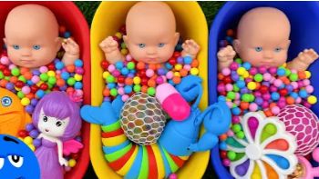 🧸 Милые куколки, разноцветные шарики и бусины: смотрим и учим цвета вместе