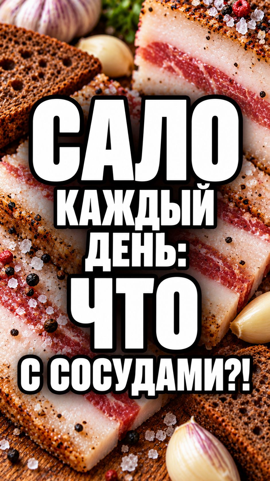 Сало каждый день: что с сосудами? #здоровье