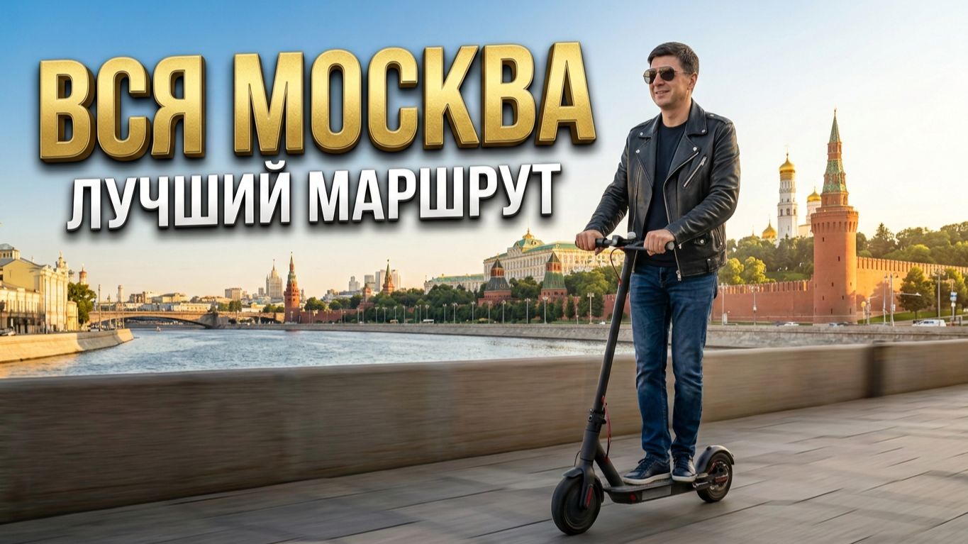 ВСЯ МОСКВА. ЛУЧШИЙ МАРШРУТ. ПРОГУЛКА НА ЭЛЕКТРОСАМОКАТЕ ПО МОСКВЕ