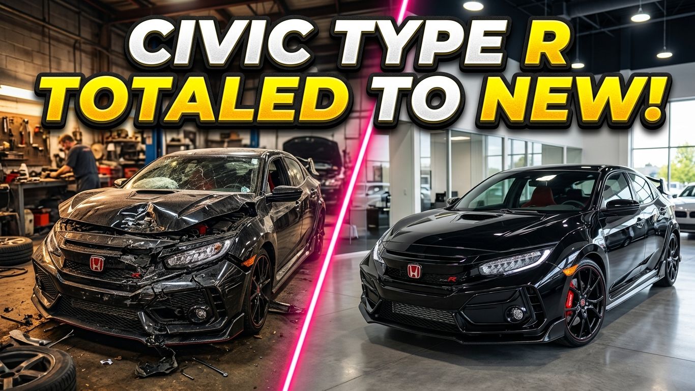 💥 ВОССТАНОВЛЕНИЕ ТОТАЛЬНОГО CIVIC TYPE R: Спасение разбитого спорткара за 20 минут! 🛠️