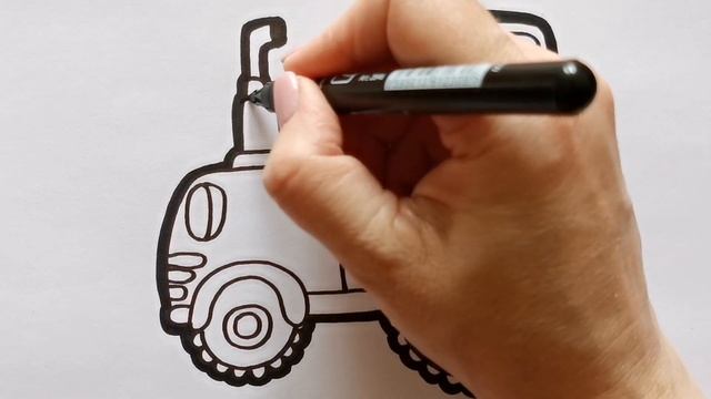 Как нарисовать ЗЕЛЕНЫЙ ТРАКТОР / раскраска для детей / НарисуйКа