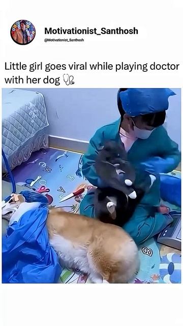 Doctor Girl Performs _Surgery_ On Her Dog 🩺🐱 _ #shorts #viral #trending