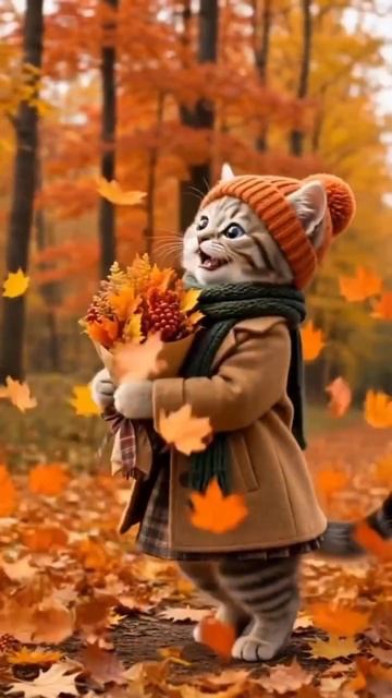 Этот осенний букетик вам 😊💐🤗