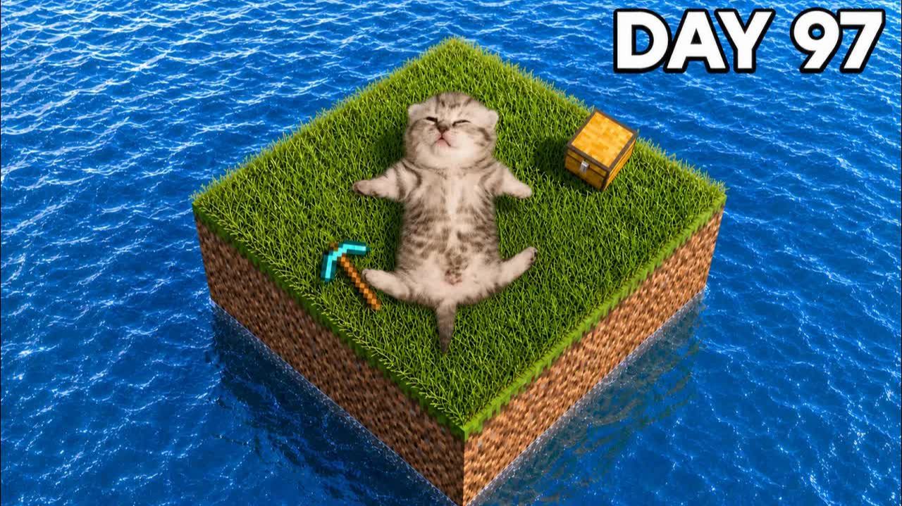 Кот выжил 100 дней в ОкеанБлок 😱🐱