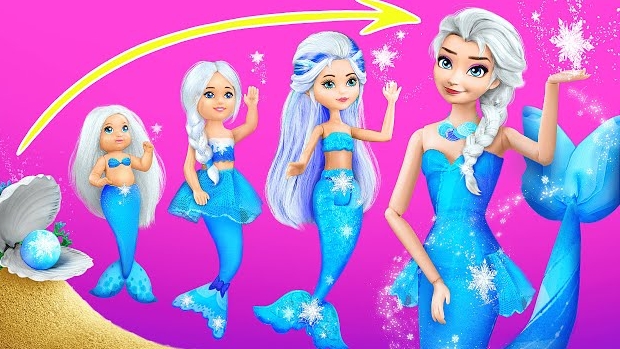 Эльза русалка растёт! 10 идей для кукол ЛОЛ