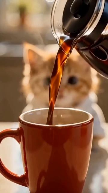 Пусть ваш кофе всегда будет горячим и бодрящим ☺☕💖