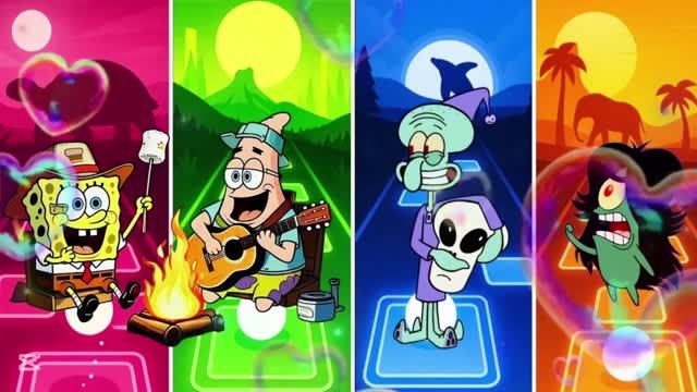 Губка Боб Vs Патрик Vs Сквидвард Vs Планктон — Coffin Dance (Кавер на пианино / Tiles Hop) 🎹⚰️