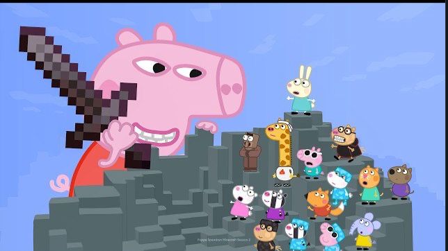 ГИГАНТСКАЯ СВИНКА ПЕППА ЛОМАЕТ МАЙНКРАФТ - АНИМАЦИОННЫЙ ФИЛЬМ Peppa Vs Minecraft